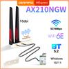 Wi-Fi 6E AX210 Wireless Card 5374Mbps BT5.3 Desktop Kit Antenna 802.11ax Tri-Band 2.4G/5Ghz/6G AX210NGW Better Than Wifi6 AX200