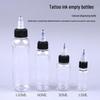 Transparent Pigment Dispensing Bottle, 15/30/60/120ML, Plastic, Empty, Ideal for Tattoo Ink