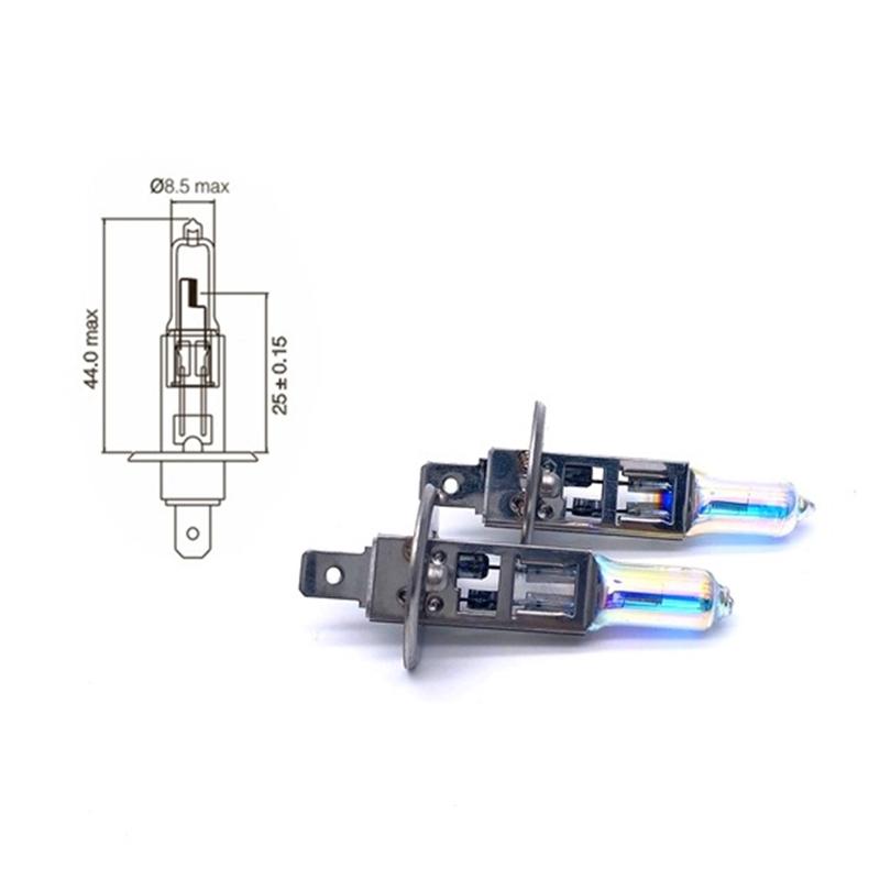 H1 Xenon Quartz Halogen Bulb 55W All Weather Hid Fog Headlamps Bright Car Light