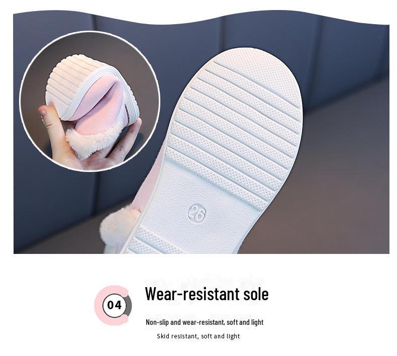 Зимние сапоги для девочек из бархата 2024 года — зимняя обувь в стиле ханьфу с вышивкой для детей