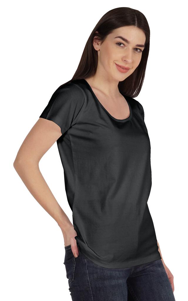 Inkmeso Scoop Neck Basic Tee Casual Short Sleeve Cotton Plain Tshirt Top