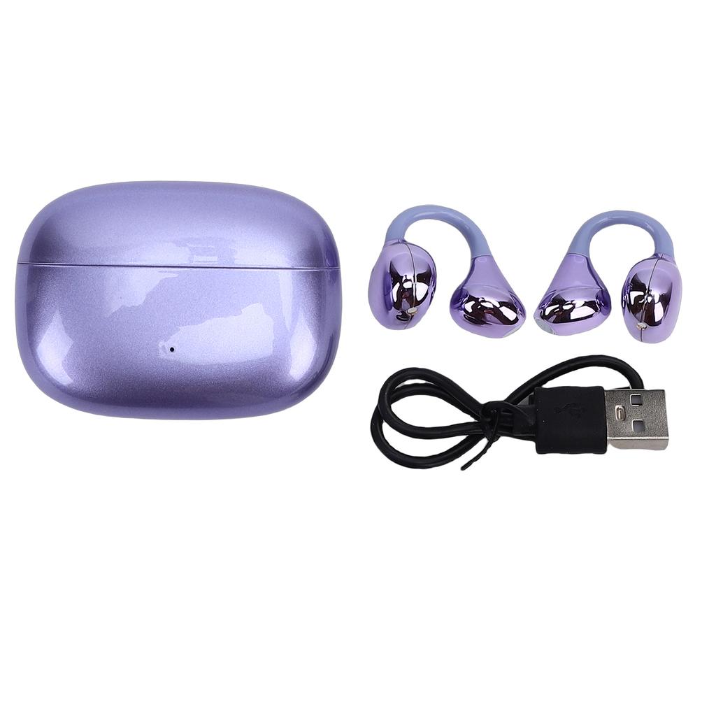 Clip On Earbuds Bluetooth V6.0 Wireless Open Earphones IPX5 Water Proof Low Latency for Fitness