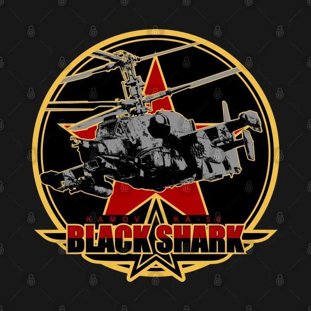 Russian Army Kamov Ka50 Black Shark Attack Helicopter T Shirt New 100 Cotton Short Sleeve ONeck Casual Tshirts Size S3XL