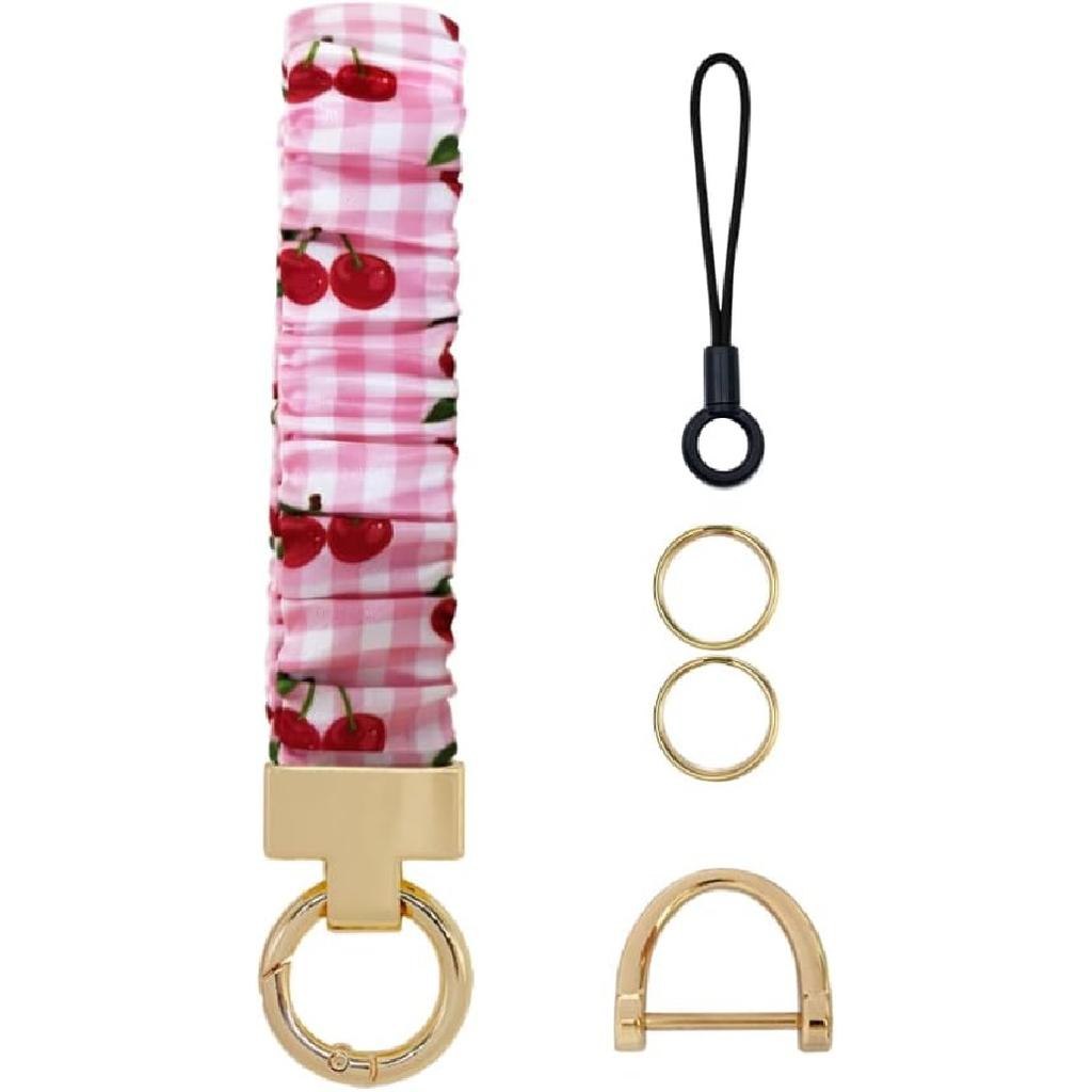 Wrist Lanyard for Key Chain Wristlet Keychain for Car Keys Phone,Strechy Scunchie Key Lanyard Wrist Strap Bracelet