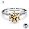 5ct 11mm Big Real Moissanite Ring For Women S925 Sterling Silver Fine Jewelry Wedding Engagement Anniversary Gift