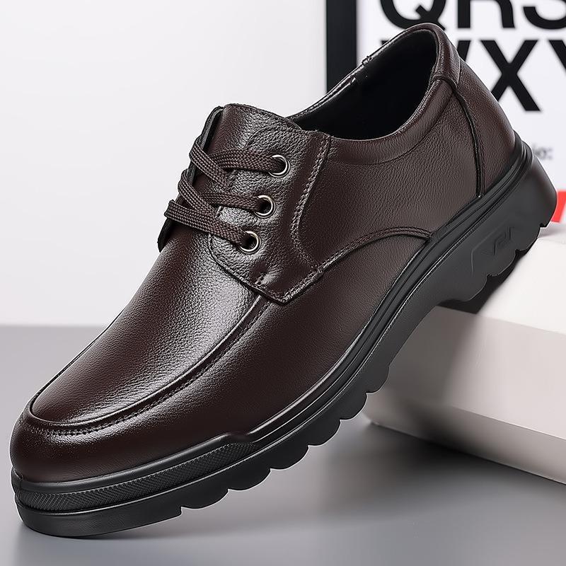 Fashion Men Classic Leather Shoes Spring Autumn Comfortable Platform Casual Shoes British Business Brand Men Luxury Dress Shoes Zapatos