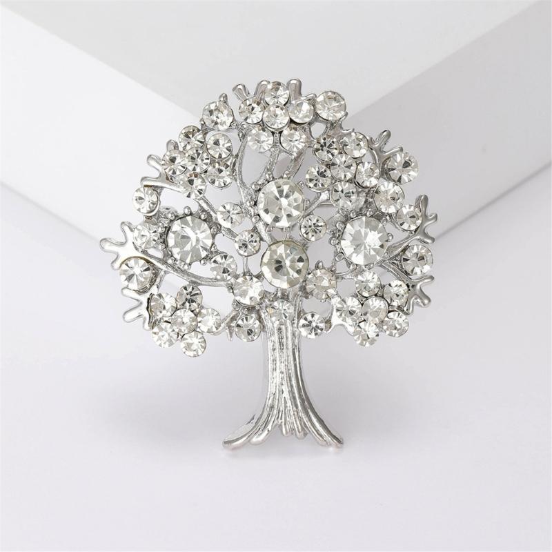 Elegant Tree Brooch Pin Distinctive Tree Clothing Lapel Pin Essential Fashion Brooch Accessory