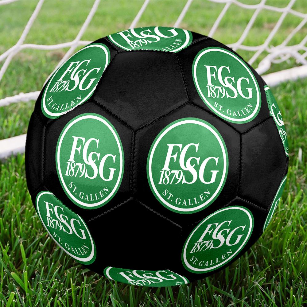 Футбольный мяч FC St.Gallen, размер 5, разноцветный, подходит для всех возрастов, машинная строчка, материал ПВХ, соревновательного качества, прочный и с высоким отскоком