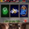 Neon Beer Bar Poster Metal Signs for Pub Home Bedroom Decor Tin Sign Decorative Plaques Painting Wall Aesthetical Decoration