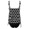 Yousheng 2 шт./комплект женский танкини комплект U-образный вырез без рукавов горошек принт топы завязки по бокам плавки комплект быстросохнущий купальник