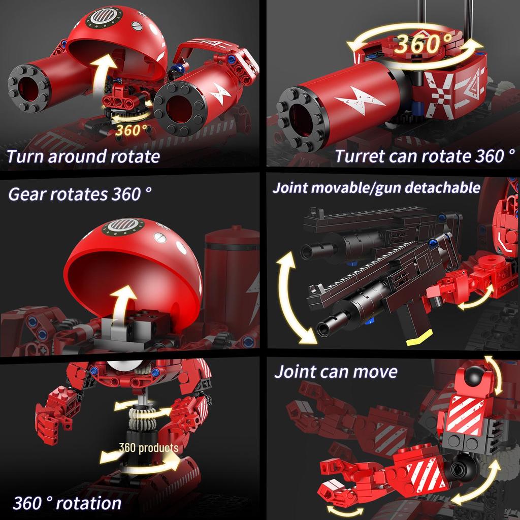 Kaiyu Kids' Remote Control Robot Car Toy - Compatible with Lego, Programmable, with Electric Assembly Building Blocks