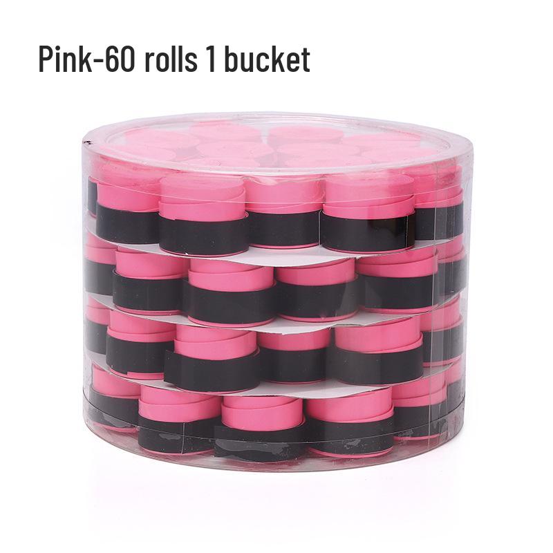 Elastic Perforated PU Leather Overgrip for Badminton, Tennis & Table Tennis Rackets, Fishing Rods with Ribbed Sweatband