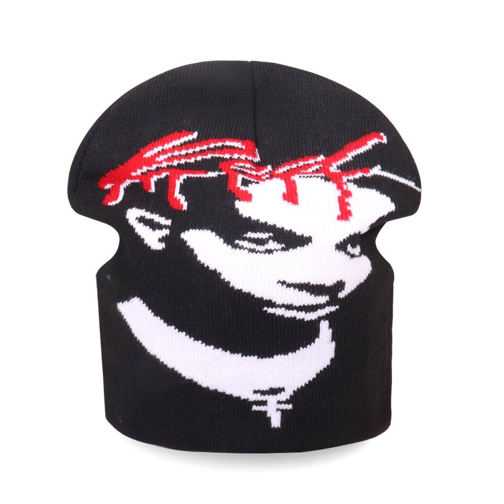 Fashion Figure Portraits And Letter Patterns Men Casual Knitted Hats For Winter