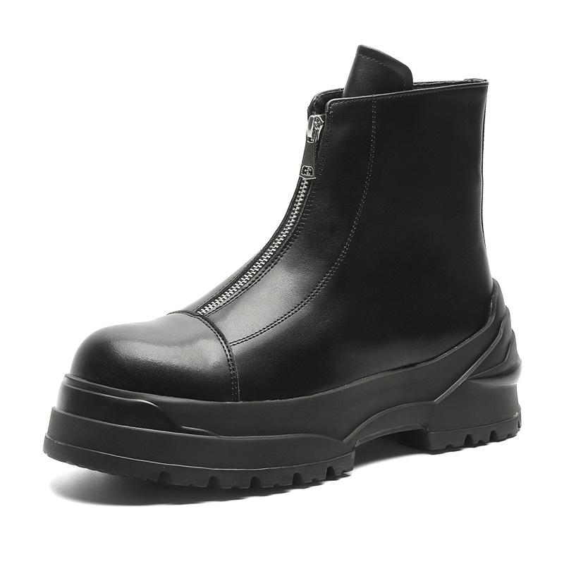 Модные мужские повседневные ботинки из натуральной кожи, дизайнерская обувь, ковбойские ботинки на платформе, вечерние платья для ночного клуба, красивые ботинки челси по щиколотку