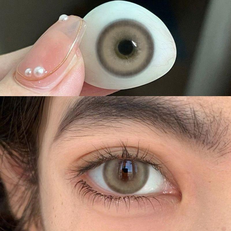 Контактные линзы Mill Creek 14,00 ммAomu Series, контактные линзы для ежегодного использования для близорукости с классом 2 шт., серые контактные линзы