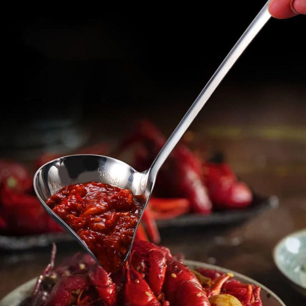 with Spout Drizzle Sauce Spoon Long Handle Sauce Spoon Oil Spoon Soup Dipper Restaurant