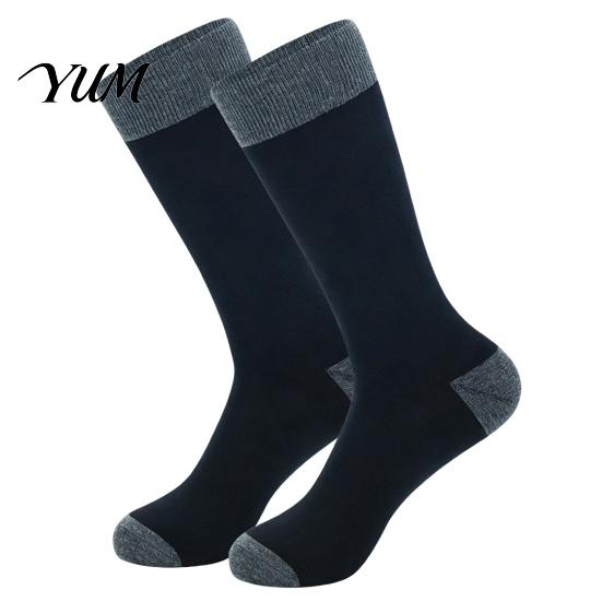 Professional Meeting Dress Socks Men Striped Crew Socks, Cotton Moisture Wicking Mens Breathable for Business Office Daily Casual Wear Skin