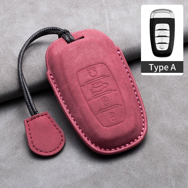New Sheepskin Car Key Case Cover Protector Shell For FAW Hongqi H9 H7 H5 HS5 HS7 HS5 H7 H5 HS7 Smart Remote Keychain Accessories