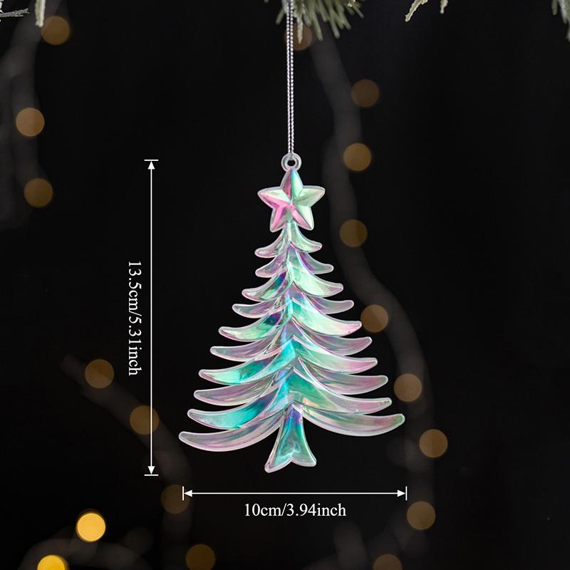 1 шт. Акриловые Подвески на Рождественскую Елку Разных Стилей Кристально Прозрачные Прозрачные Имитация Моделирования Домашнее Украшение Красочная Подвеска