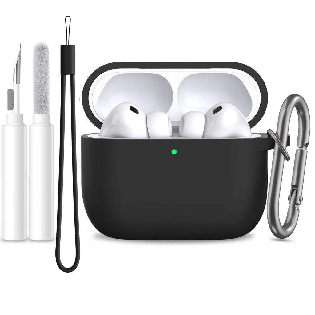 Для Airpods Pro 3 Чехол Крышка Защитный Силиконовый Чехол для Наушников (с карабином + шнурком + чистящим карандашом) Чехол для Airpods Pro 3