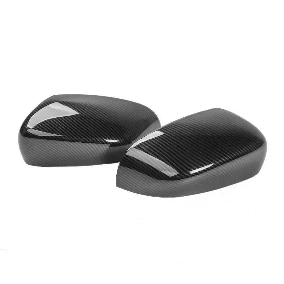 For Jeep Cherokee 2014-2018 Compass 2017- ABS Car Rearview Side Mirror Cover Wing Cap Exterior Door Trim Adhesive Sticker