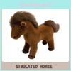 Plush Horse Toy Animal Figurine Soft Faux Fur Home Decor For Family Festivities