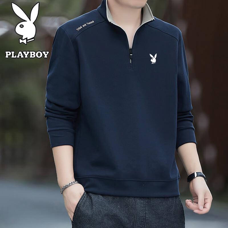 PLAYBOY Men's Casual Crewneck Pullover Sweatshirt