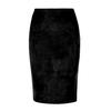 Women's High Waist Pencil Skirt, Solid Color Polyester Slim Fit Skirt with Back Slit