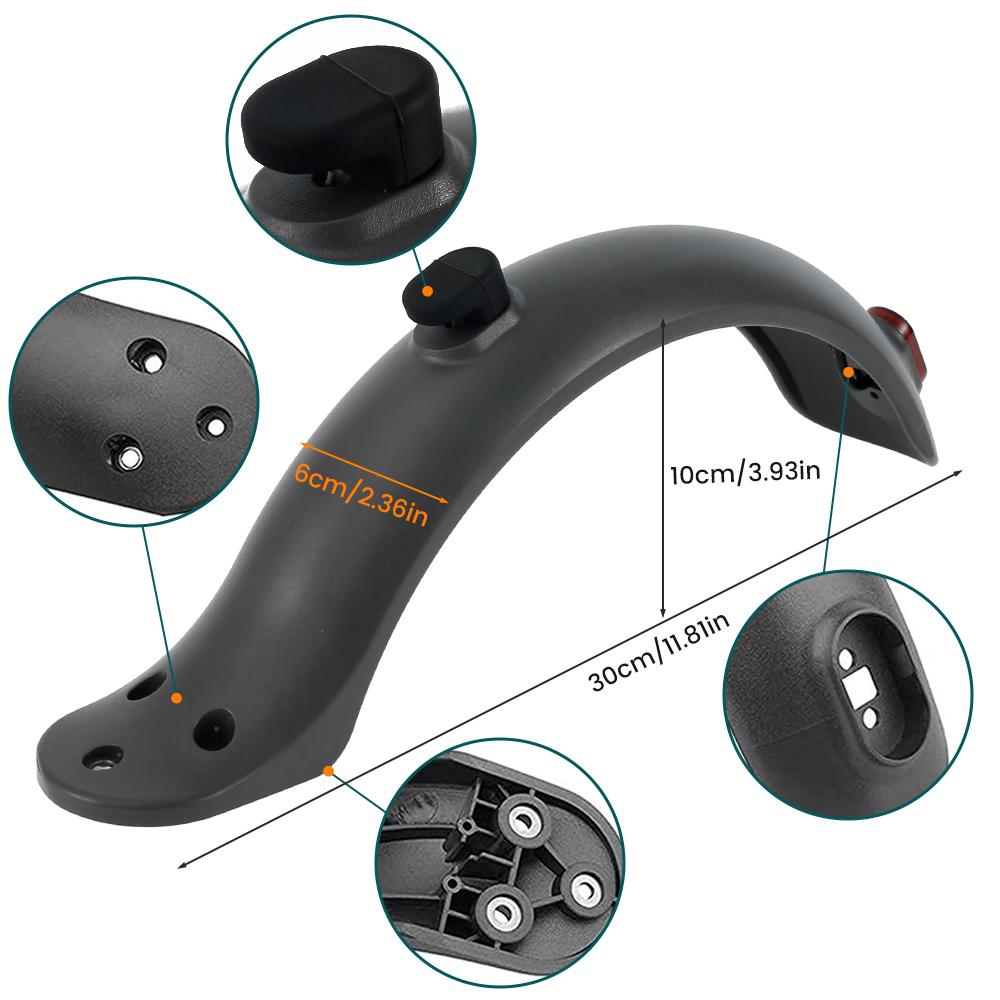 Комплект заднего крыла для скутера с кронштейном заднего брызговика и стоп-сигналом. Сменные аксессуары для скутера. Подходит для скутера M365/M365 Pro.