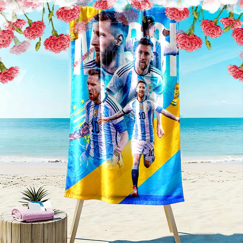 Argentina's Football Glory beach towel Beach towel for vacation photos Outdoor camping seaside Absorbent bath towel quick-drying swim towel