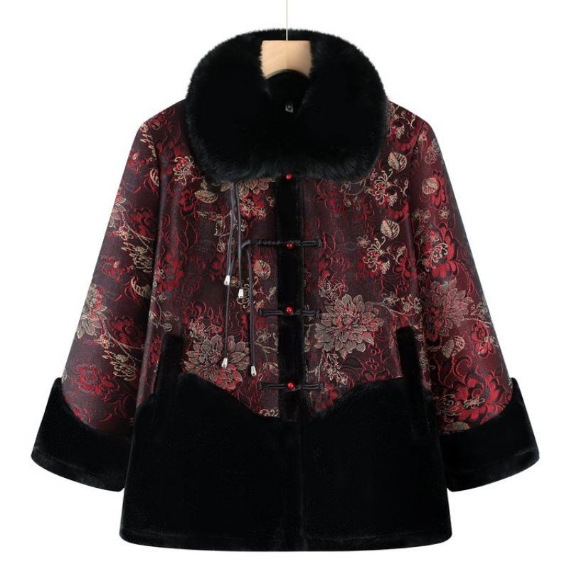 Зимнее пальто женское бархатное утолщенное год 0 теплое стеганое пальто с интегрированным мехом