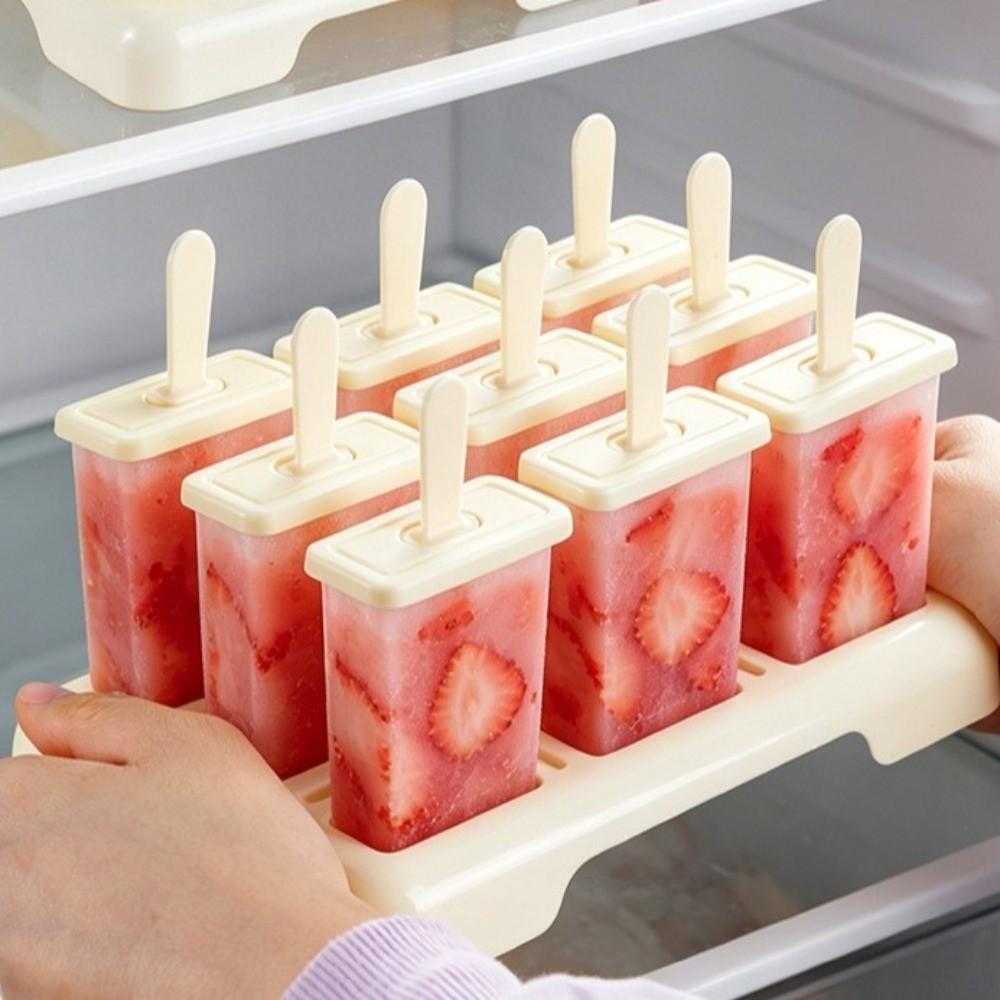 Reusable Homemade Ice Box Creative Design Popsicle Mold Cube Tray Kitchen Use