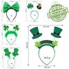 5pcs Green Clover Hair Band Elf Hat Accessories For St. Patrick's Day