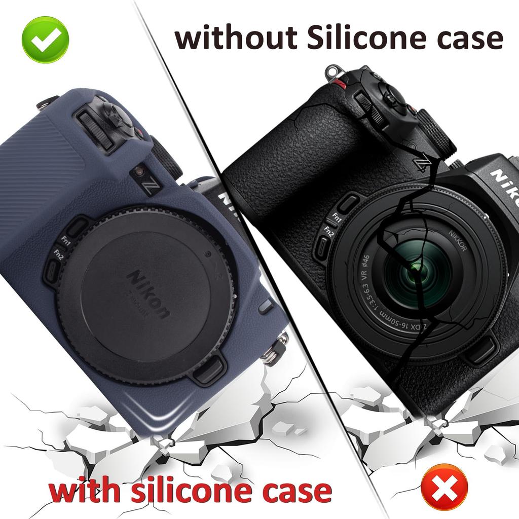 Kinokoo Z50ii Силиконовый чехол для Nikon Z50 II Цифровой Мягкий Силиконовый Чехол с Дизайном Рукоятки, Чехол, Камера, - Нескользящий &