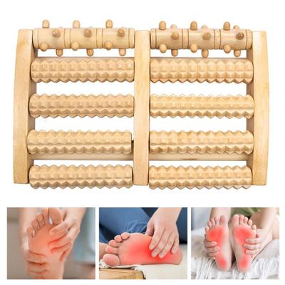 Деревянный массажный ролик для ног для облегчения подошвенного фасциита, улучшения кровообращения, массажер для ног, массажное устройство двойного действия, подарок для мужчин и женщин