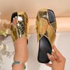 Мода 2025 Лето Новые женские шлепанцы для отдыха, отпуска, пляжа, с перемычкой между пальцев, больших размеров, плоские шлепанцы для женщин