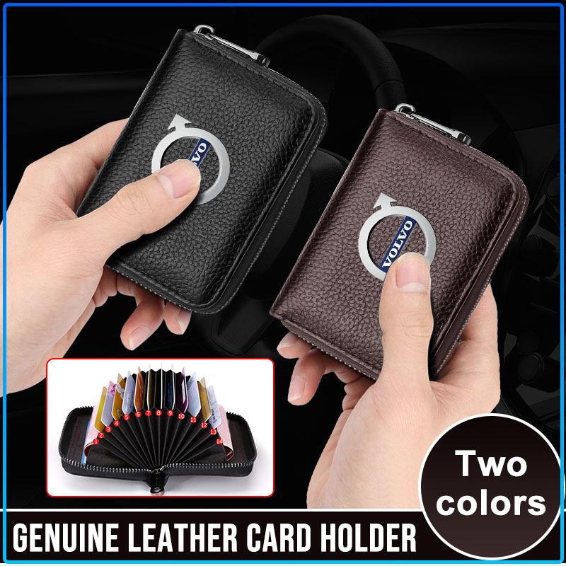 Driver License Holder Card Bag Driving ID Passport Card Wallet Sticker For Volvo 240 C70 S40 S50 S60 S70 S80 S90 V40 V50 V60 V90 XC40 XC60 XC90