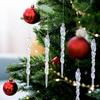 Christmas Clear Icicle Hanging Pendants for Xmas Tree Transparent Simulation Icicles New Year Party Home Decor Holiday Ornaments