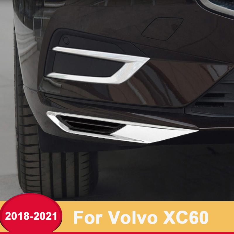 Для Volvo XC60 2018 детектор кузова автомобиля ABS хромированная отделка передней противотуманной фары крышка лампы рамка наклейка