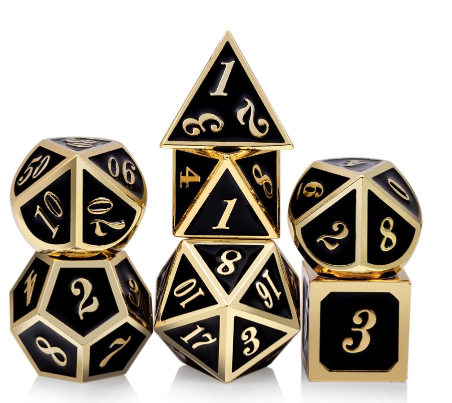 Набор кубиков DND, кубики Dungeons and Dragons с металлическими кубиками D20 Набор для D и D кубиков или ролевых игр MTG Настольные настольные игры, Shadowrun Pathfinder