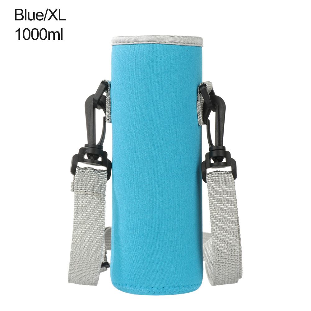 Water Bottle Cover Bag Pouch With Strap Neoprene Water Pouch Holder Shoulder Strap Black Bottle Carrier Insulat Bag