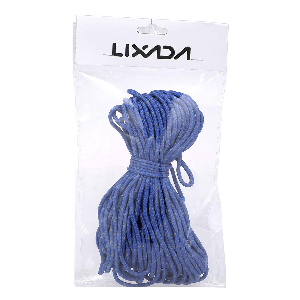 Камуфляж Lixada, 20 м, светоотражающая веревка, шнур паракорда, 1 внутренняя нить, оборудование для выживания в кемпинге, палатки, веревка, уличное снаряжение, веревка для палатки