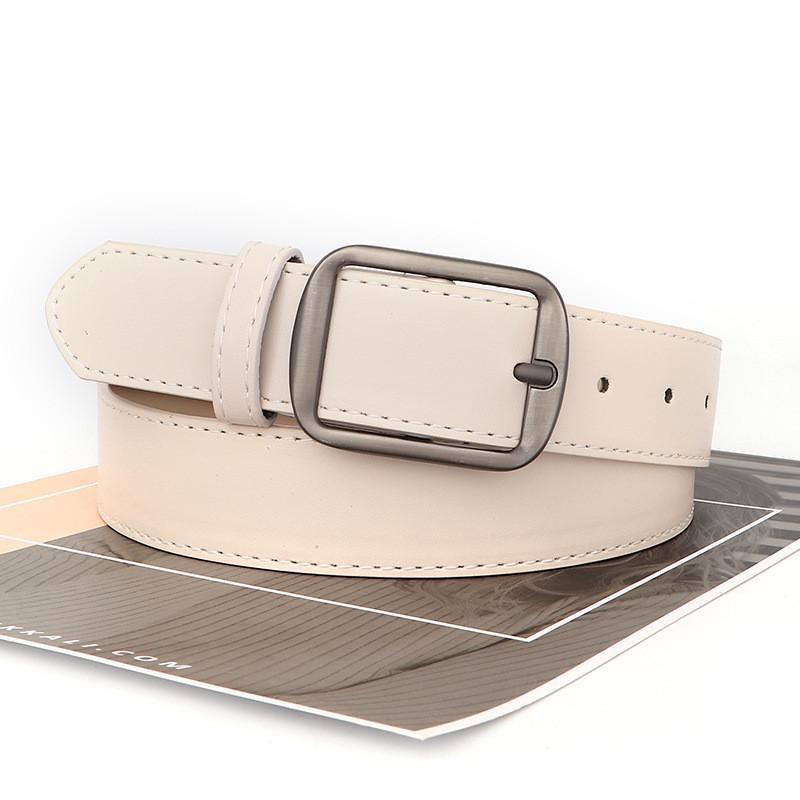 Summer City Style Pu Leather Belt For Women Men Casual Fashion Waistband With Geometric Design