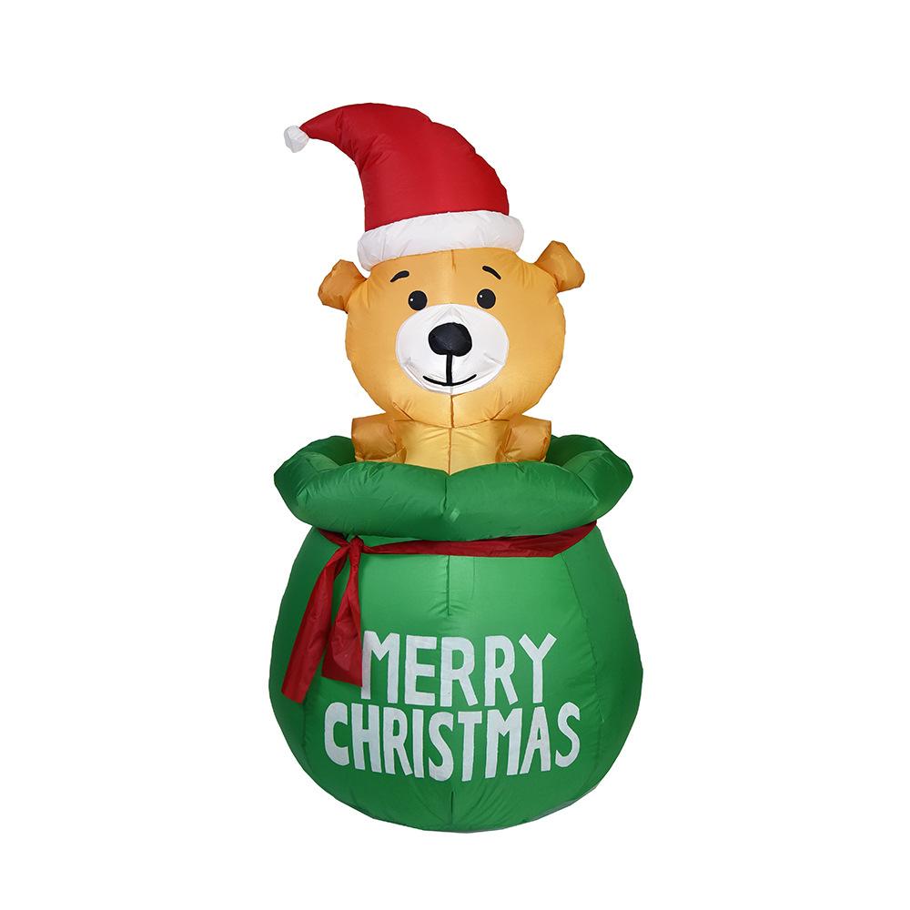 Christmas Inflatable Decorations Light Up Santa Dog Yard Outdoor Party DIY Xmas