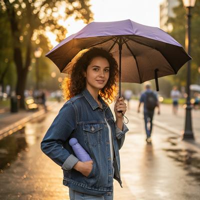 Женский портативный зонт-капсула с защитой от УФ-лучей, для дождя и солнца, легкая конструкция