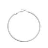 Wedding Engagement Big Circle Elegant Drop Dangle Stud Round Shape Crystal Round Hoop Earrings