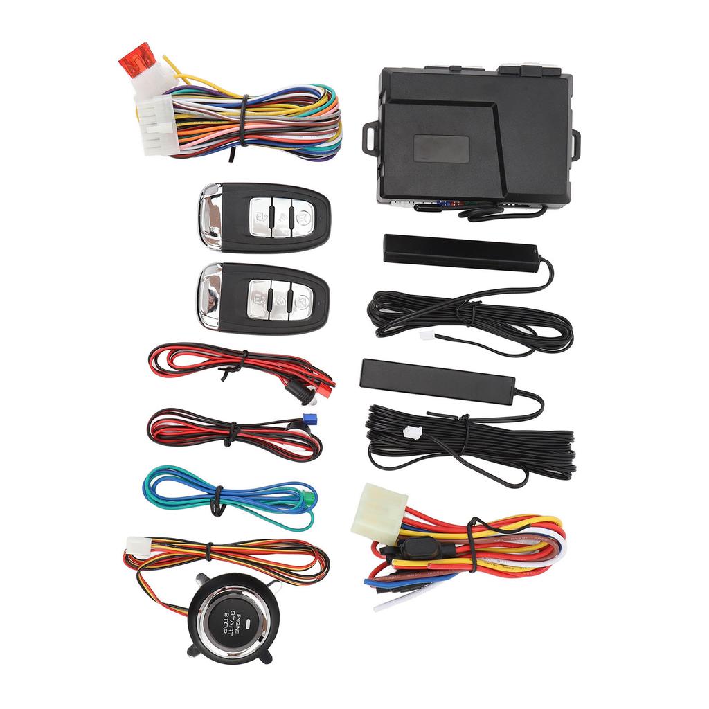 Система сигнализации без ключа для автомобиля, улучшенная безопасность, кнопка запуска, комплект системы дистанционного запуска для 12 В топлива