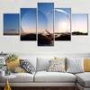 Landscape Canvas Wall Art Poster Painting Nature Mirrored Sunset Wallpaper Home Decor Artwork for Living Room Framework 5 Pieces No Frame