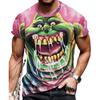 Summer Round Neck 3D Funny Animal Print Top Fashionable Casual Short Sleeved Men's T-shirts