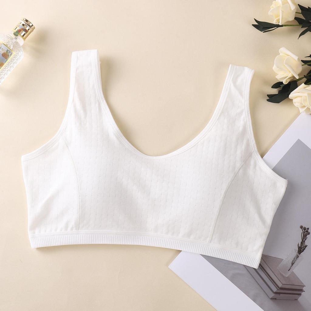 Breathable Fixed Cup Bra for Junior High Girls - Comfortable Sports Vest